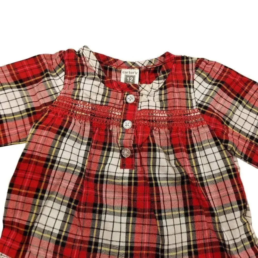 Carter's longsleeve plaid shirt 12 month